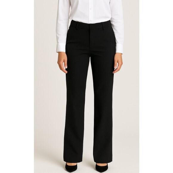 Liverpool dress pants black straight leg Front back pockets Ponte knit 34" X 34" - Picture 1 of 8